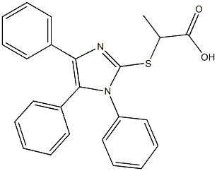 2-[(1,4,5-triphenyl-1H-imidazol-2-yl)sulfanyl]propanoic acid Struktur