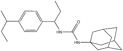 N-(1-adamantyl)-N'-[1-(4-sec-butylphenyl)propyl]urea Struktur