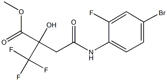 methyl 4-(4-bromo-2-fluoroanilino)-2-hydroxy-4-oxo-2-(trifluoromethyl)butanoate Struktur