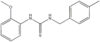 N-(2-methoxyphenyl)-N'-(4-methylbenzyl)thiourea Struktur