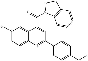 6-bromo-4-(2,3-dihydro-1H-indol-1-ylcarbonyl)-2-(4-ethylphenyl)quinoline Struktur