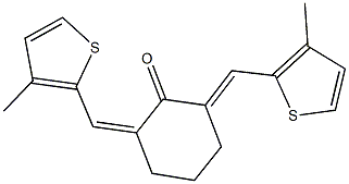 2,6-bis[(3-methyl-2-thienyl)methylene]cyclohexanone Struktur