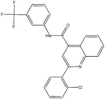 2-(2-chlorophenyl)-N-[3-(trifluoromethyl)phenyl]-4-quinolinecarboxamide Struktur