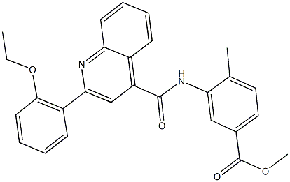 methyl 3-({[2-(2-ethoxyphenyl)-4-quinolinyl]carbonyl}amino)-4-methylbenzoate Struktur