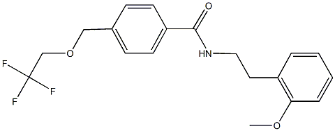 N-[2-(2-methoxyphenyl)ethyl]-4-[(2,2,2-trifluoroethoxy)methyl]benzamide Struktur