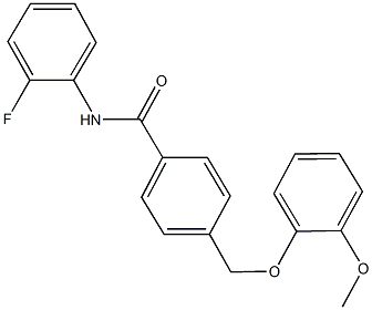 N-(2-fluorophenyl)-4-[(2-methoxyphenoxy)methyl]benzamide Struktur