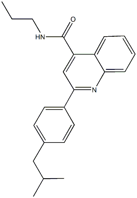 2-(4-isobutylphenyl)-N-propyl-4-quinolinecarboxamide Struktur