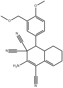 2-amino-4-[4-methoxy-3-(methoxymethyl)phenyl]-4a,5,6,7-tetrahydro-1,3,3(4H)-naphthalenetricarbonitrile Struktur