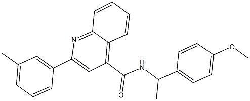 N-[1-(4-methoxyphenyl)ethyl]-2-(3-methylphenyl)-4-quinolinecarboxamide Struktur