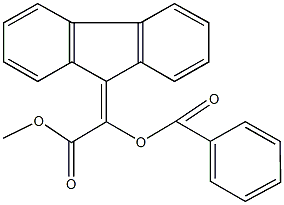 1-(9H-fluoren-9-ylidene)-2-methoxy-2-oxoethyl benzoate Struktur