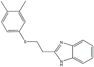 2-(1H-benzimidazol-2-yl)ethyl 3,4-dimethylphenyl sulfide Struktur