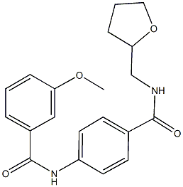 3-methoxy-N-(4-{[(tetrahydro-2-furanylmethyl)amino]carbonyl}phenyl)benzamide Struktur