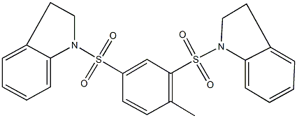 1-{[5-(2,3-dihydro-1H-indol-1-ylsulfonyl)-2-methylphenyl]sulfonyl}indoline Struktur