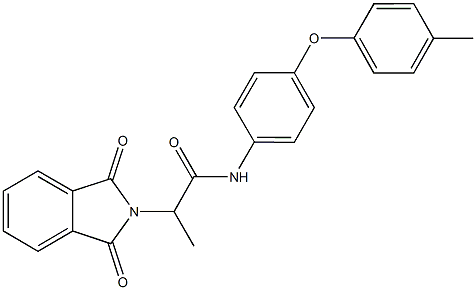 2-(1,3-dioxo-1,3-dihydro-2H-isoindol-2-yl)-N-[4-(4-methylphenoxy)phenyl]propanamide Struktur