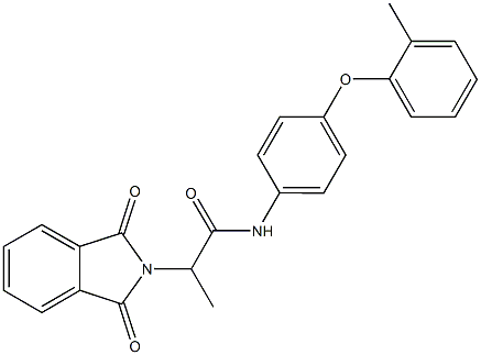 2-(1,3-dioxo-1,3-dihydro-2H-isoindol-2-yl)-N-[4-(2-methylphenoxy)phenyl]propanamide Struktur