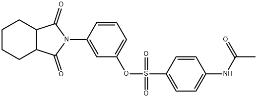 3-(1,3-dioxooctahydro-2H-isoindol-2-yl)phenyl 4-(acetylamino)benzenesulfonate Struktur