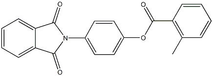 4-(1,3-dioxo-1,3-dihydro-2H-isoindol-2-yl)phenyl 2-methylbenzoate Struktur