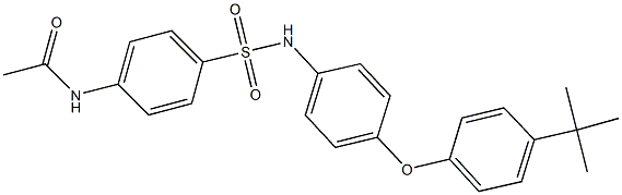 N-(4-{[4-(4-tert-butylphenoxy)anilino]sulfonyl}phenyl)acetamide Struktur