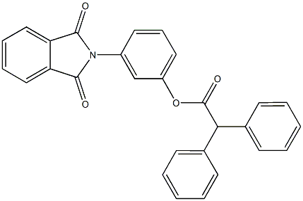 3-(1,3-dioxo-1,3-dihydro-2H-isoindol-2-yl)phenyl diphenylacetate Struktur