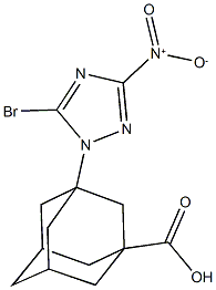 3-{5-bromo-3-nitro-1H-1,2,4-triazol-1-yl}-1-adamantanecarboxylic acid Struktur