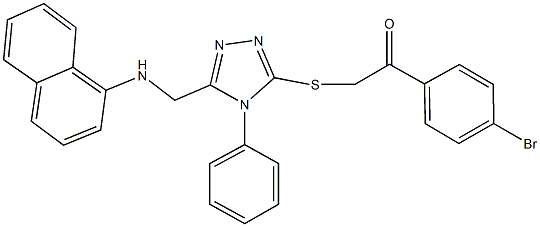 1-(4-bromophenyl)-2-({5-[(1-naphthylamino)methyl]-4-phenyl-4H-1,2,4-triazol-3-yl}sulfanyl)ethanone Struktur