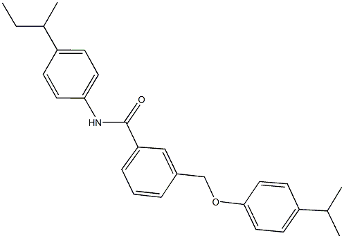 N-(4-sec-butylphenyl)-3-[(4-isopropylphenoxy)methyl]benzamide Struktur