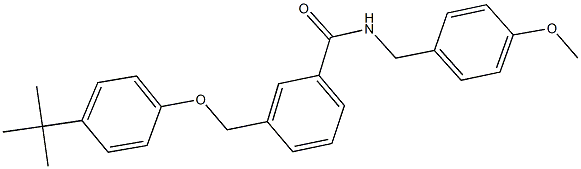 3-[(4-tert-butylphenoxy)methyl]-N-(4-methoxybenzyl)benzamide Struktur