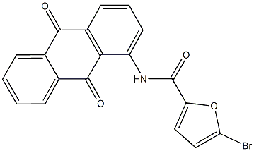 5-bromo-N-(9,10-dioxo-9,10-dihydro-1-anthracenyl)-2-furamide Struktur