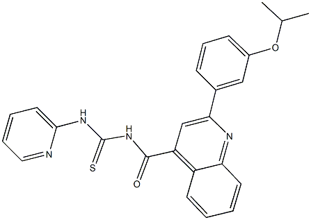 N-{[2-(3-isopropoxyphenyl)-4-quinolinyl]carbonyl}-N'-(2-pyridinyl)thiourea Struktur