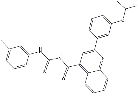 N-{[2-(3-isopropoxyphenyl)-4-quinolinyl]carbonyl}-N'-(3-methylphenyl)thiourea Struktur