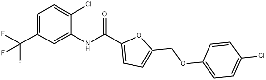 5-[(4-chlorophenoxy)methyl]-N-[2-chloro-5-(trifluoromethyl)phenyl]-2-furamide Struktur