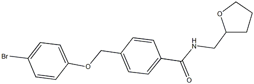 4-[(4-bromophenoxy)methyl]-N-(tetrahydro-2-furanylmethyl)benzamide Struktur