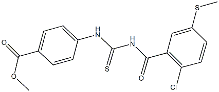 methyl 4-[({[2-chloro-5-(methylsulfanyl)benzoyl]amino}carbothioyl)amino]benzoate Struktur