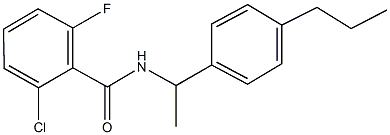 2-chloro-6-fluoro-N-[1-(4-propylphenyl)ethyl]benzamide Struktur