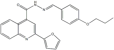 2-(2-furyl)-N'-(4-propoxybenzylidene)-4-quinolinecarbohydrazide Struktur