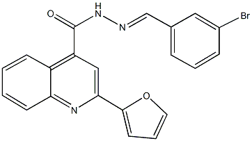 N'-(3-bromobenzylidene)-2-(2-furyl)-4-quinolinecarbohydrazide Struktur