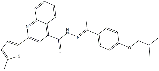 N'-[1-(4-isobutoxyphenyl)ethylidene]-2-(5-methyl-2-thienyl)-4-quinolinecarbohydrazide Struktur