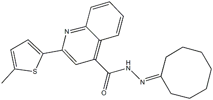 N'-cyclooctylidene-2-(5-methyl-2-thienyl)-4-quinolinecarbohydrazide Struktur