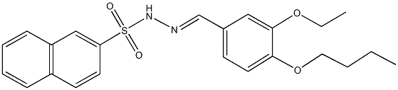 N'-(4-butoxy-3-ethoxybenzylidene)-2-naphthalenesulfonohydrazide Struktur