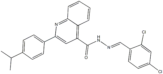 N'-(2,4-dichlorobenzylidene)-2-(4-isopropylphenyl)-4-quinolinecarbohydrazide Struktur