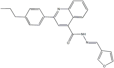 N'-(3-furylmethylene)-2-(4-propylphenyl)-4-quinolinecarbohydrazide Struktur