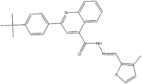 2-(4-tert-butylphenyl)-N'-[(3-methyl-2-thienyl)methylene]-4-quinolinecarbohydrazide Struktur