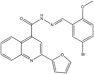 N'-(5-bromo-2-methoxybenzylidene)-2-(2-furyl)-4-quinolinecarbohydrazide Struktur