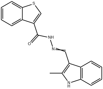 N'-[(2-methyl-1H-indol-3-yl)methylene]-1-benzothiophene-3-carbohydrazide Struktur