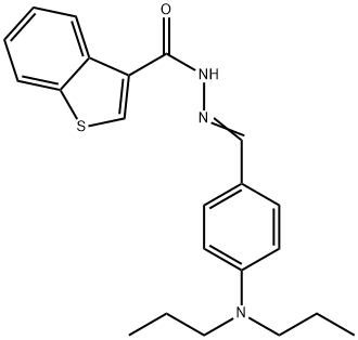 N'-[4-(dipropylamino)benzylidene]-1-benzothiophene-3-carbohydrazide Struktur