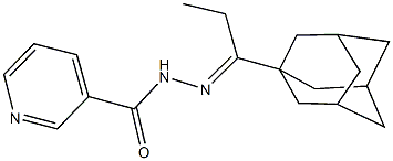 N'-[1-(1-adamantyl)propylidene]nicotinohydrazide Struktur