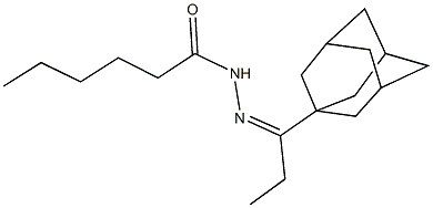 N'-[1-(1-adamantyl)propylidene]hexanohydrazide Struktur