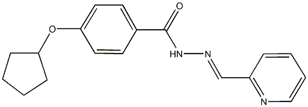 4-(cyclopentyloxy)-N'-(2-pyridinylmethylene)benzohydrazide Struktur