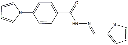 4-(1H-pyrrol-1-yl)-N'-(2-thienylmethylene)benzohydrazide Struktur