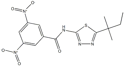 3,5-bisnitro-N-(5-tert-pentyl-1,3,4-thiadiazol-2-yl)benzamide Struktur